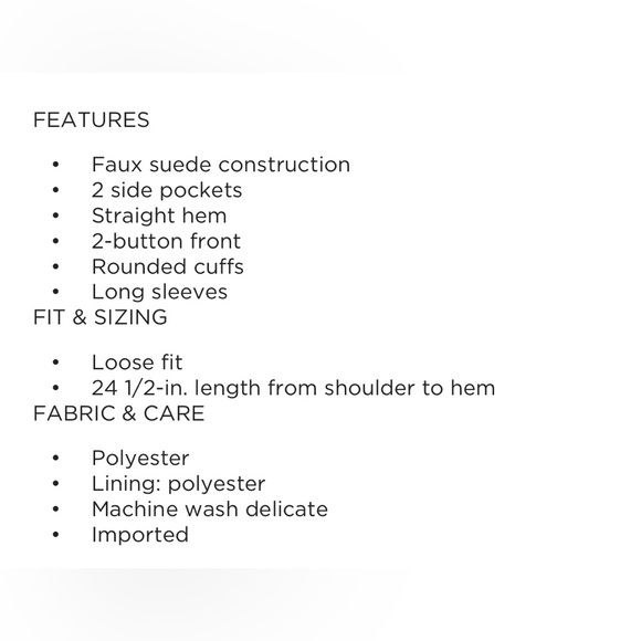 NWT Nine West Faux-suede Aviator Jacket Size Small - Picture 7 of 7